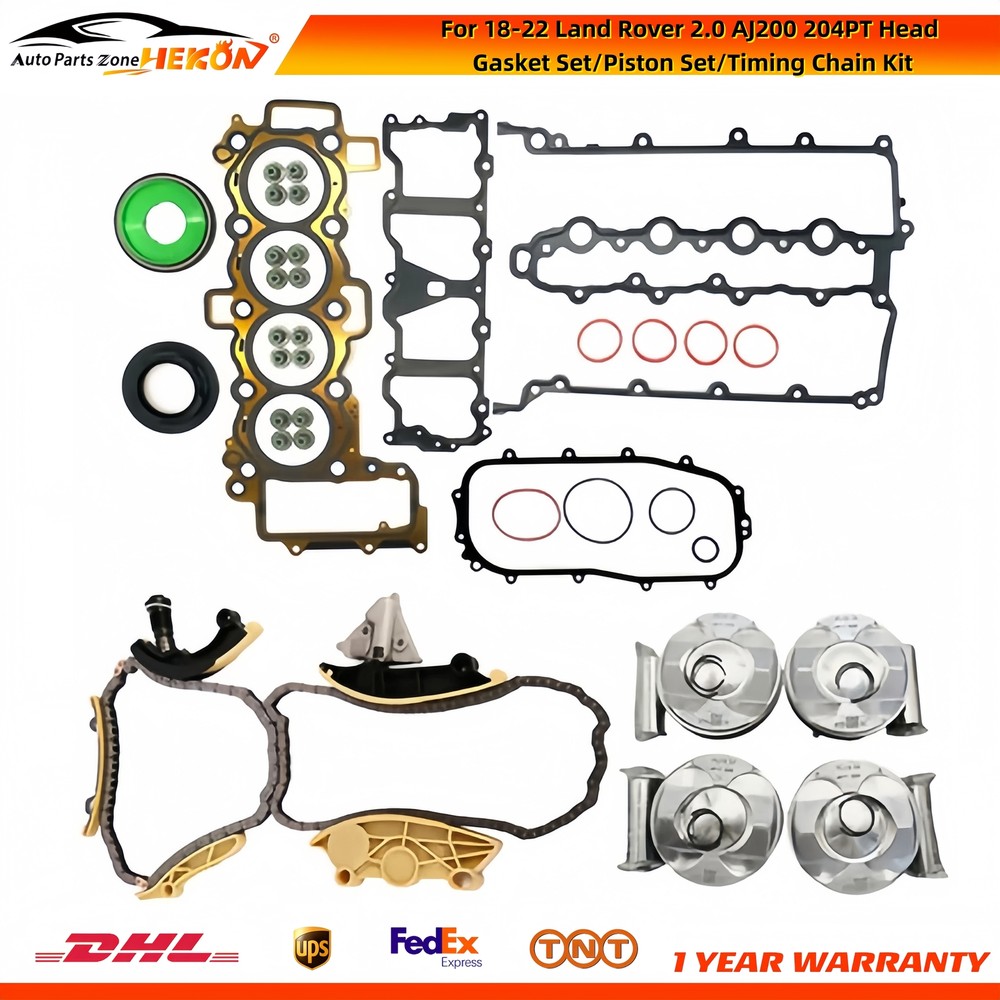 Land Rover 2.0 AJ200 204PT Engine Rebuild Kit for 2018-2022 Models - Head Gasket, Piston & Timing Chain