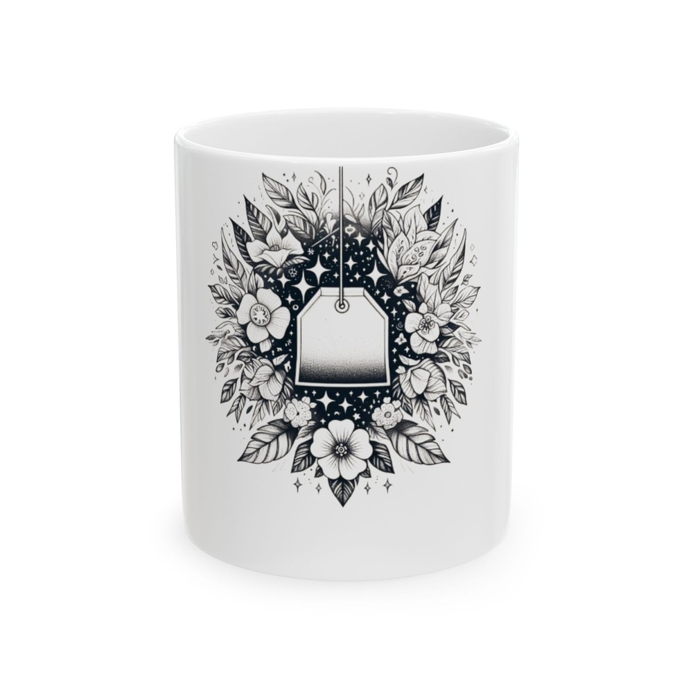 Floral Tea Mug, Perfect Gift for Tea Lovers, Cozy Home Decor, Nature-Inspired,