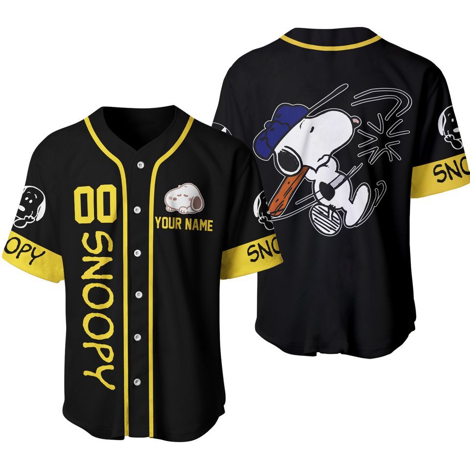Personalized Snoopy Baseball Jersey