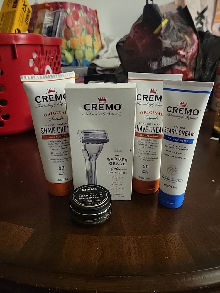 Cremo Heritage Black Shave Kit Razor, Refills, Shave Cream Balm Plus More