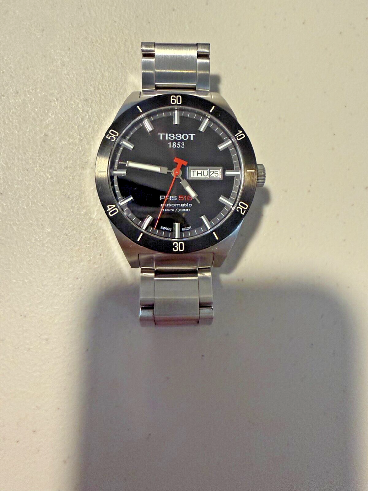 Tissot PRS 516 Men's Black Dial Stainless Steel Watch T0444302105100