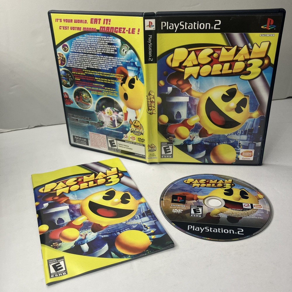 PacMan World 3 Playstation 2 Great condition (PS2, 2005) CIB Tested complete