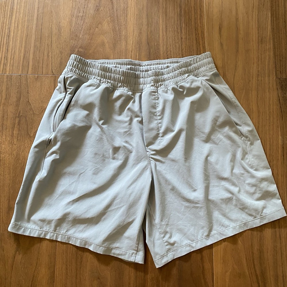 Lululemon Mens Shorts Light Gray Stretch Athletic No Size See Measurements