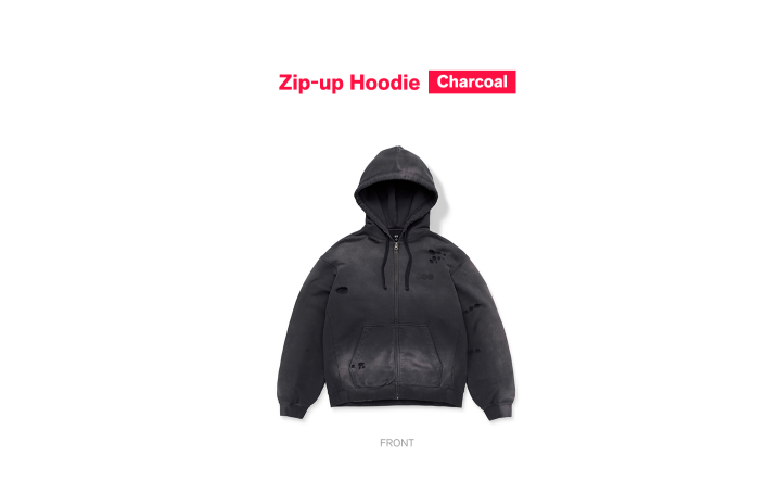 [Pre-Order] [S] BTS Zip-up Hoodie (Charcoal) Arirang Pop-up [Shipping Extra]
