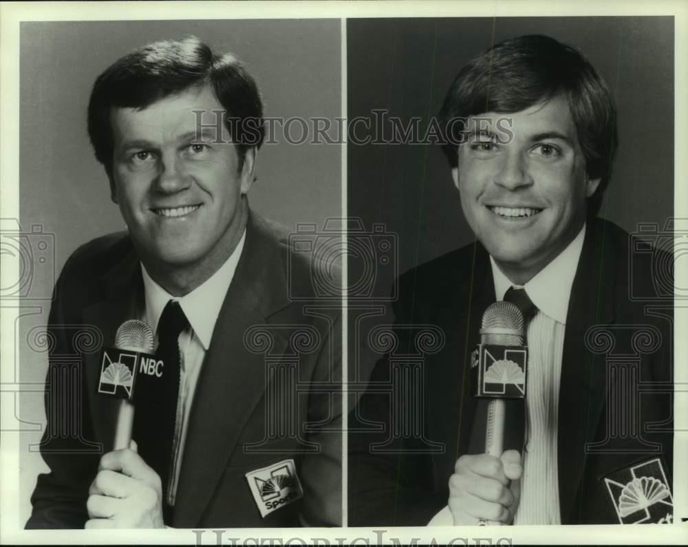 1983 Press Photo NBC TV sportscasters Tony Kubek & Bob Costas - pis12928