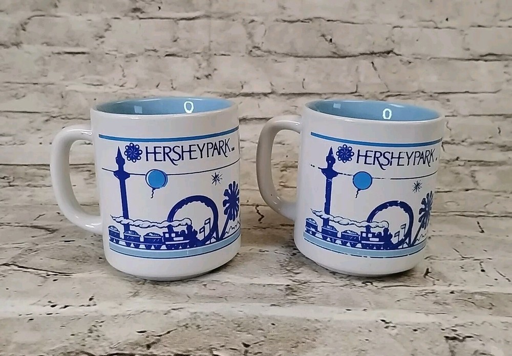 Vintage Hershey Park Chocolate Coffee Mug Set of 2 PA Collectibles
