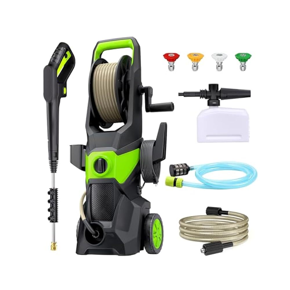 2.4 GPM 4200 PSI Electric Pressure Washer, Includes Foam Cannon & Nozzles