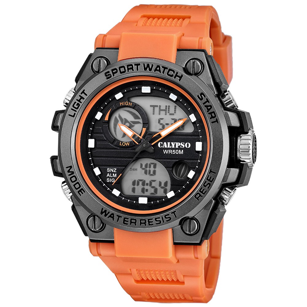 Calypso Men's AnaDigi Orange Black K5854/2 Digital Watch