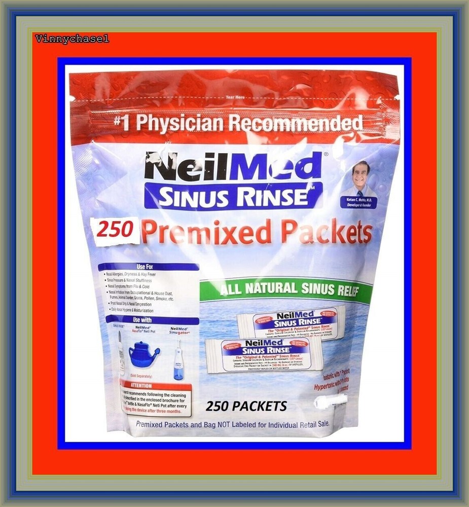 NeilMed Sinus Rinse Allergy-250 PACKETS- PRIME DAY SALE-image