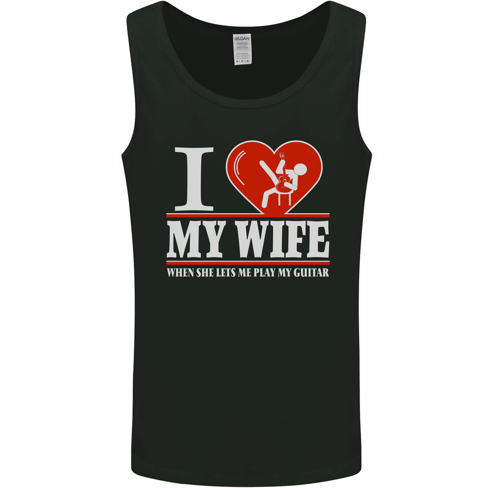 I Love My Wife Guitarist Electric Guitar Men's Vest Tank Top
