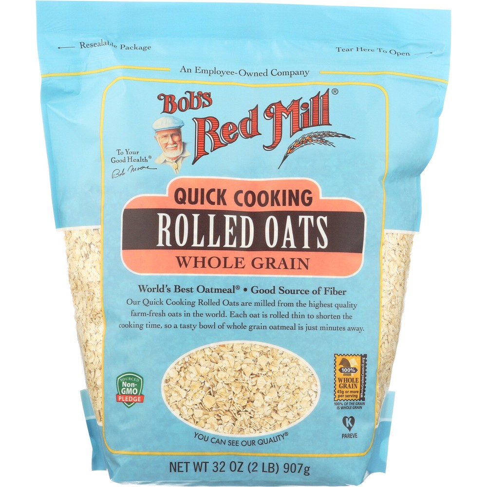 Bob'S Red Mill Quick Cooking Rolled Oats Whole Grain 32 Oz