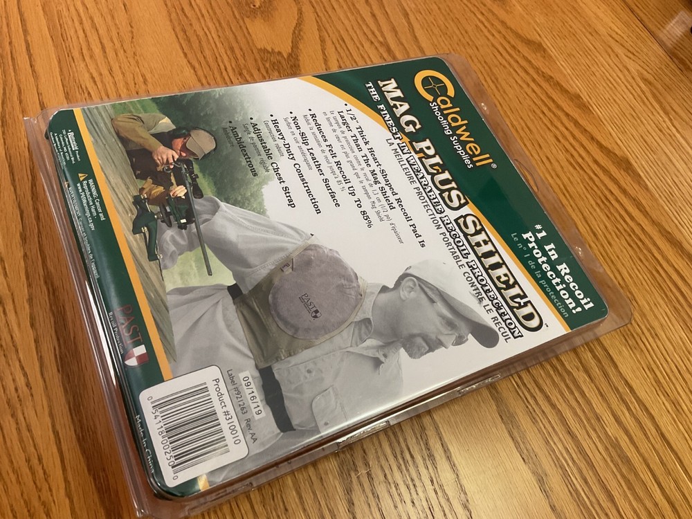 Caldwell PAST Ambidextrous MAG PLUS SHIELD Recoil Protector Leather Shoulder Pad