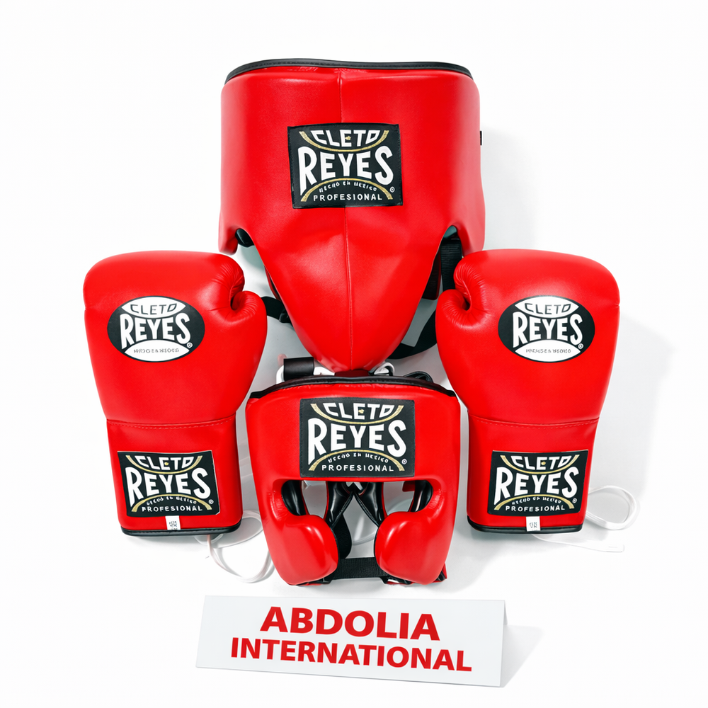 Professional Boxing Kit Set Genuine Leather Gloves Headgear Groin Guard