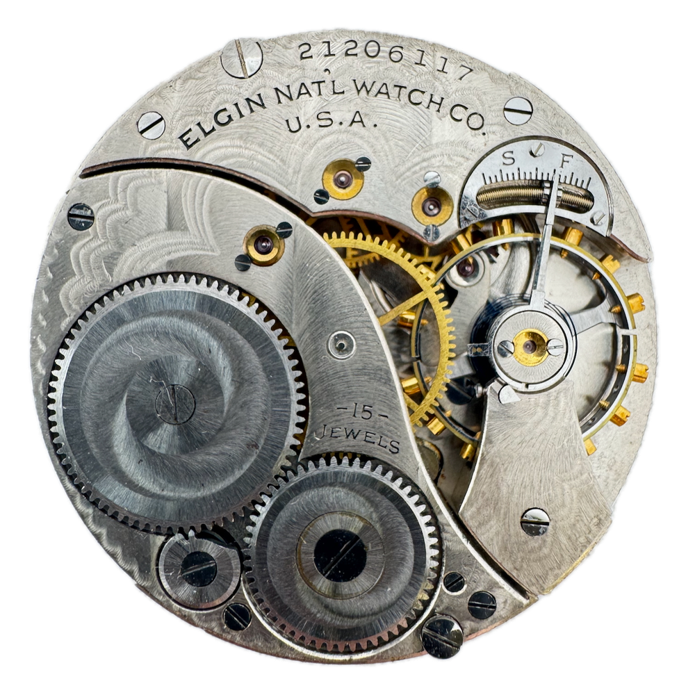 Antique 1919 Elgin 15 Jewel 12s Mechanical Pocket Watch Movement 315 USA