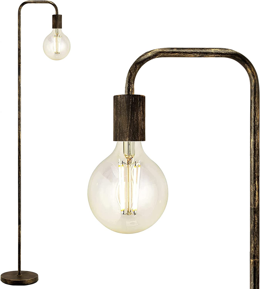 Floor Lamp, Bronze Industrial Floor Lamp, 63 Inch Antique Standing Lamp, E26 Soc