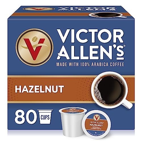 Victor Allen's Coffee Hazelnut Flavored, Medium Roast, 80 Count.