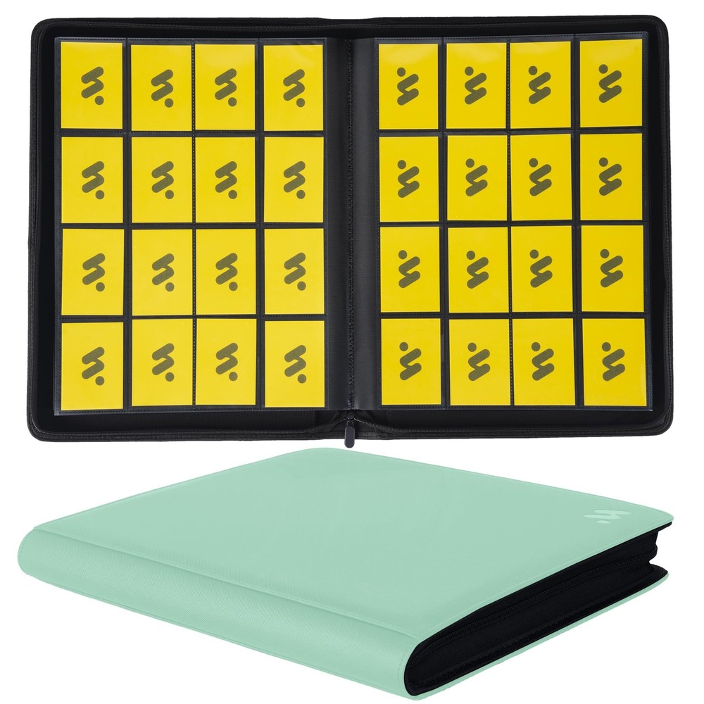 Premium 1000+ Pocket Trading Card Binder with 16 Ringless Side-Loading Pages