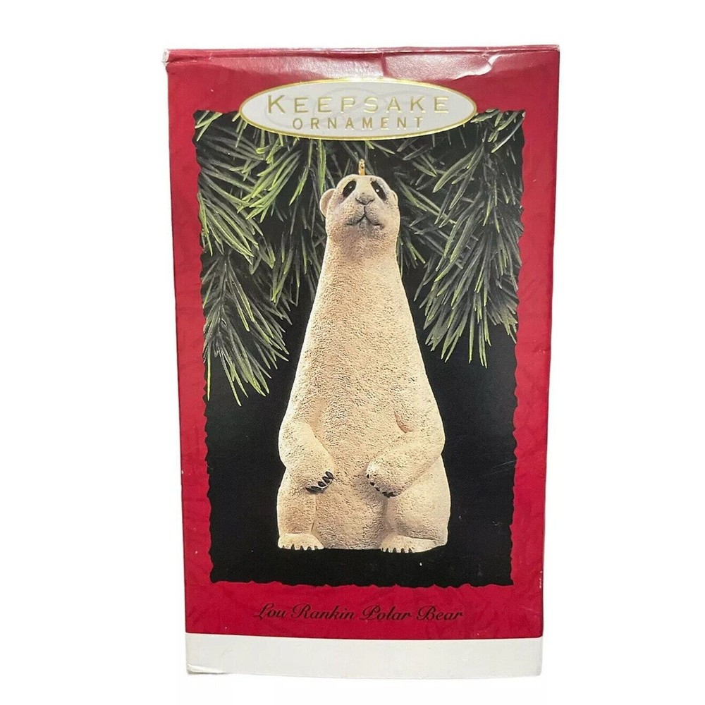 1992 Hallmark Lou Rankin Polar Bear Keepsake Christmas Ornament
