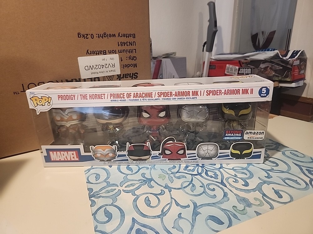 Funko Pop! Marvel Spider-Man Beyond 5-Pack Amazon Exclusive Bobble-head Set Lot