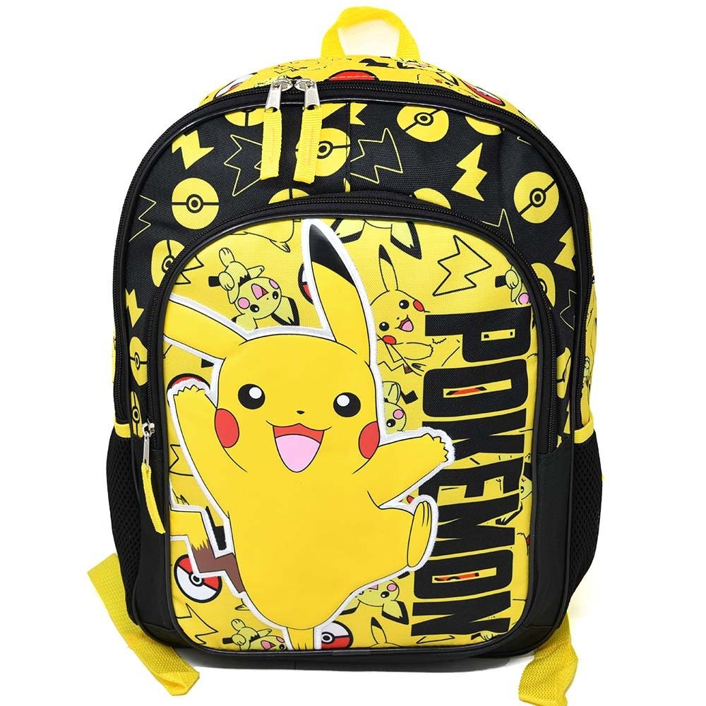 Large Backpack Pokemon Pikachu Patch Yellow/Black 16