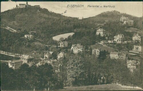 Postcard Eisenach Mariental and Wartburg 1933 (No.9609)