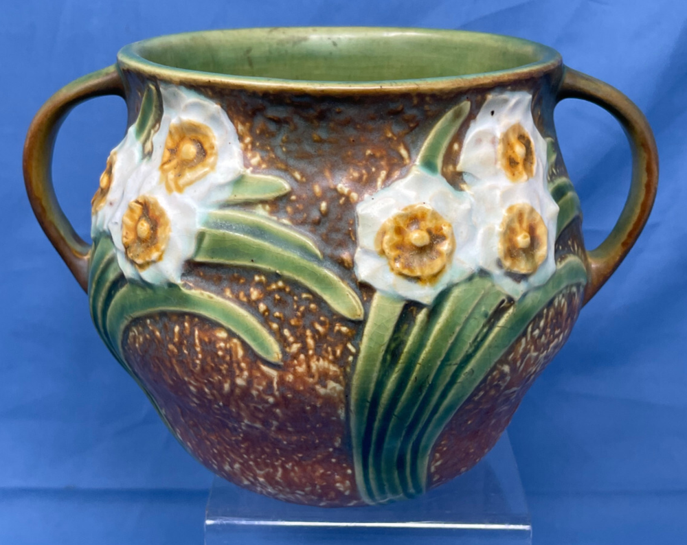 Vintage Roseville Jonquil 525-5 Jardiniere in Excellent Condition