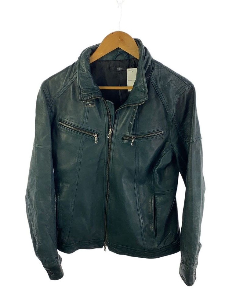 Haruf Leather Jacket Blouson/L/Sheep Leather/Grn 7732