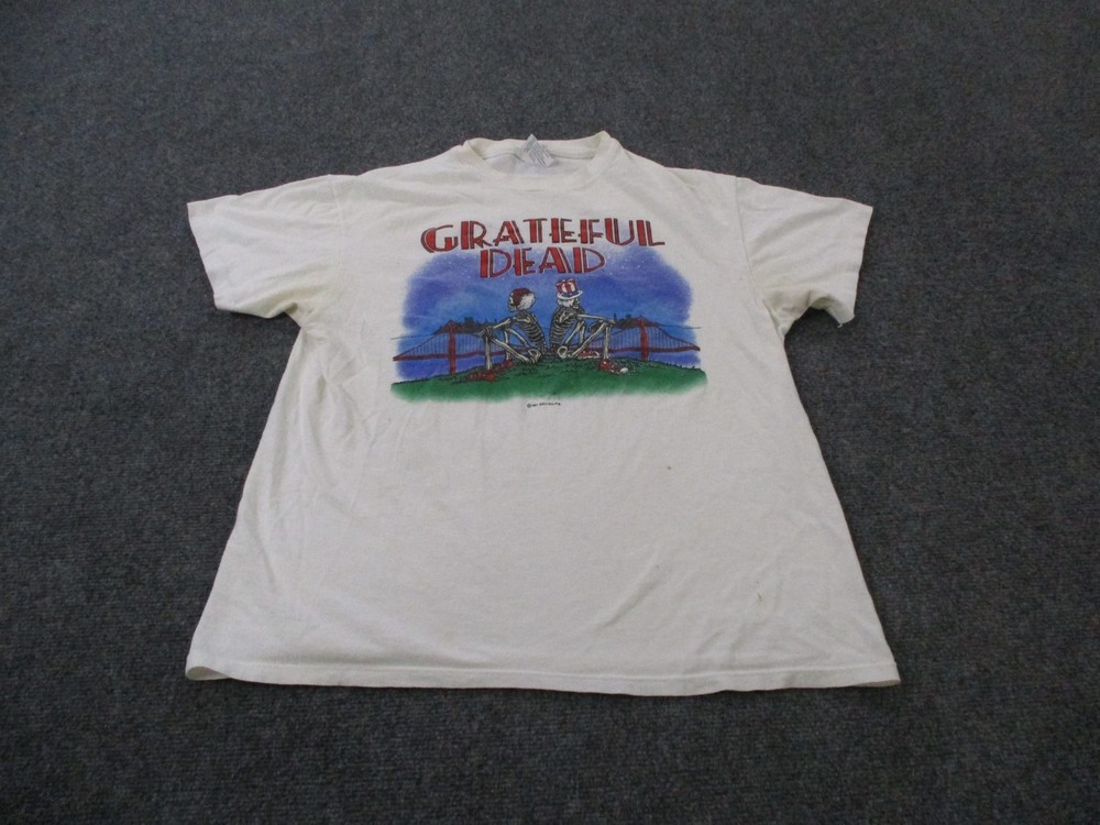 Vintage Grateful Dead Shirt Men L Skeleton San Francisco Golden Gate 1981 80s