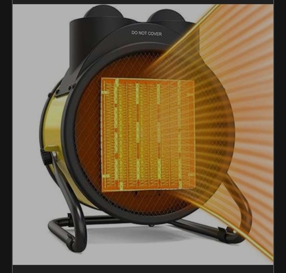 1500W PTC Outdoor Electric Garage Heater with Overheat Protection