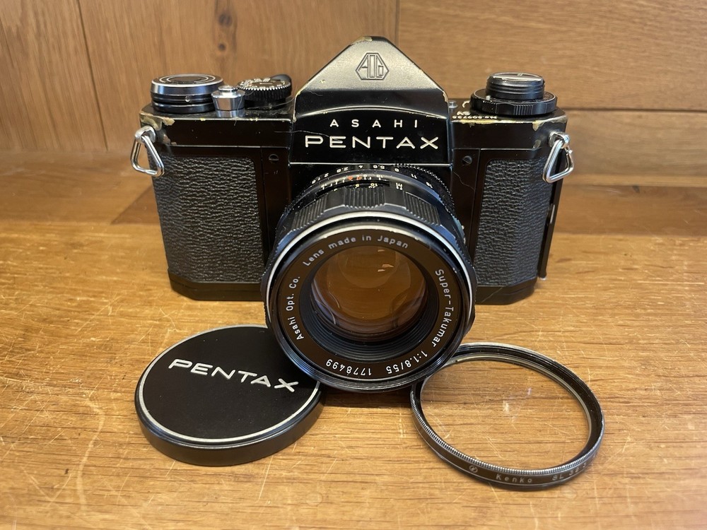 *Very Rare Black : Near Mint* Pentax SV Film Camera Super Takumar 55mm F/1.8 /JP