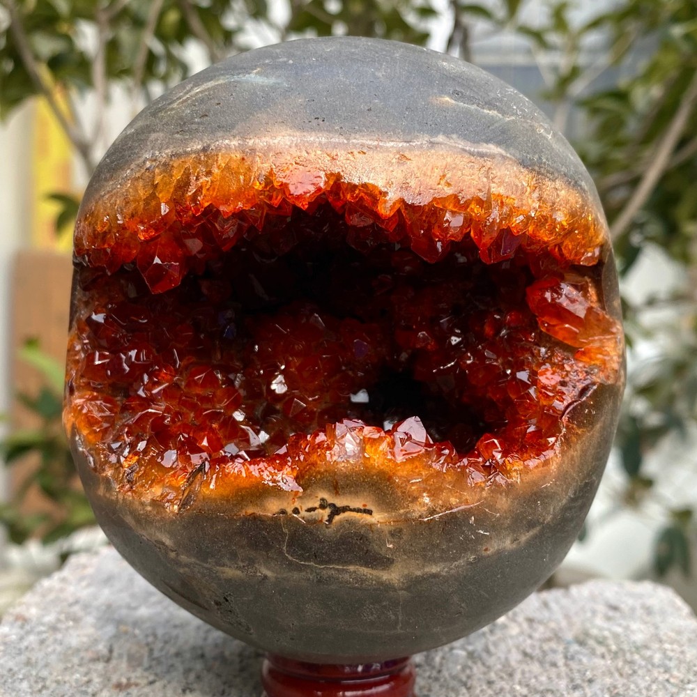 3.26LB   citrine Cave quartz-carved crystal begins to smile and heal