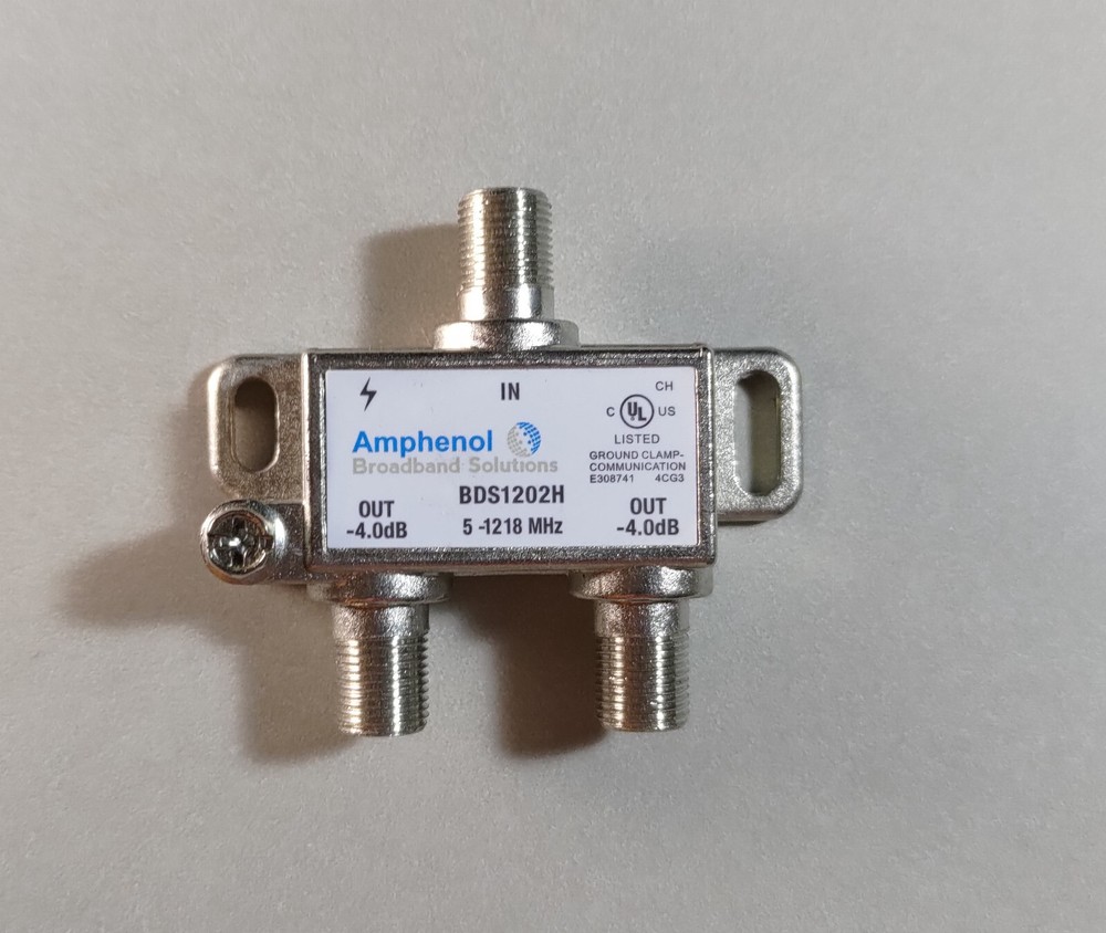 Amphenol Broadband BDS1202H 2-Way Digital High Performance COAX Cable Splitter