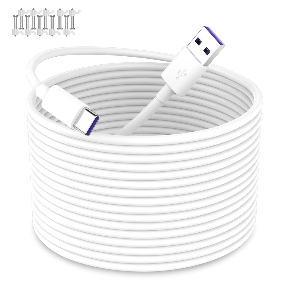 33Ft USB to USB C Power Extension Cable for CCTV Cameras  