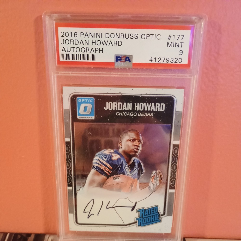 Jordan Howard 2016 Donruss Optic Rated Rookie Autograph #177 PSA 9 /150
