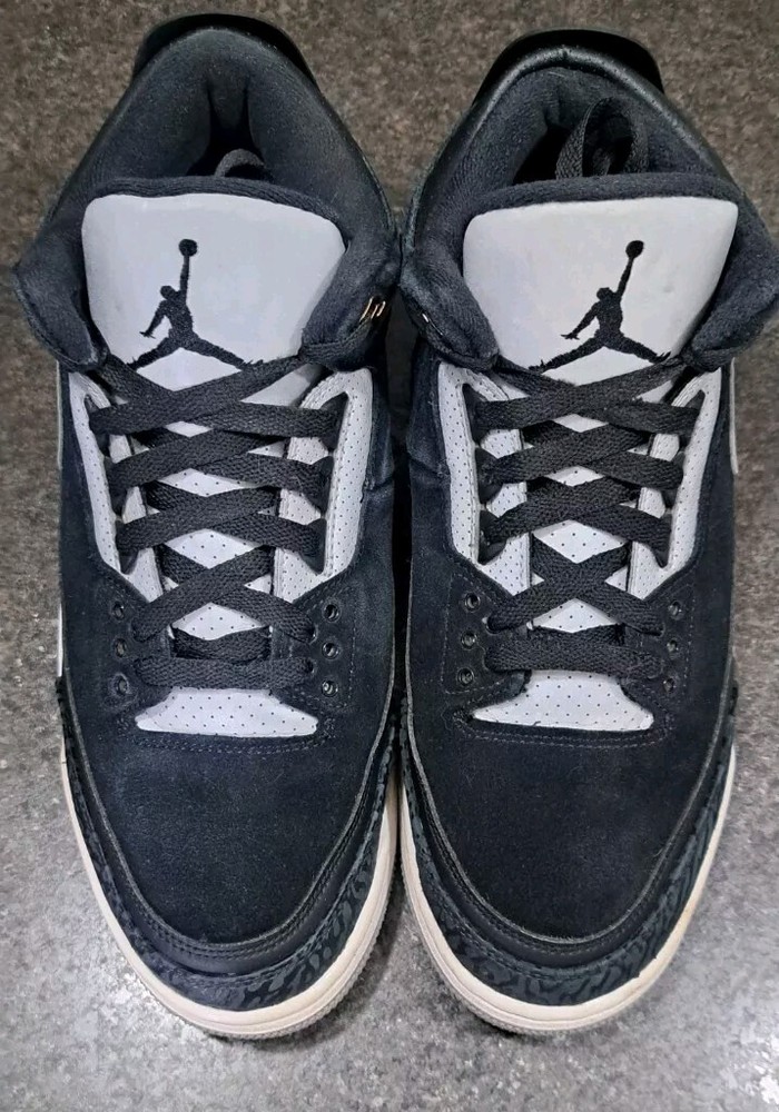 Nike Air Jordan 3 Tinker Black 3M Size 10.5 Mens / 12 Womens Fast Shipping