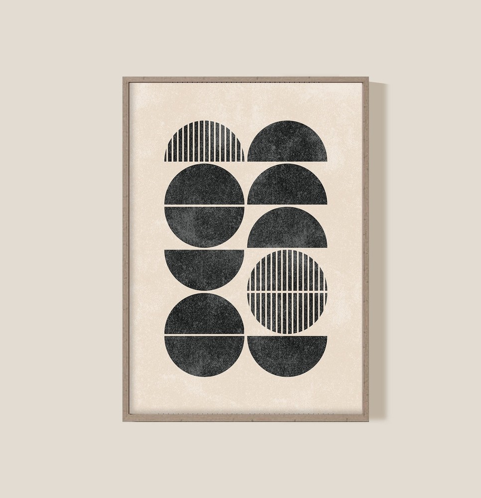 Geometric Wall Art Mid Century Modern Art Print Neutral Wall Art Minimalist