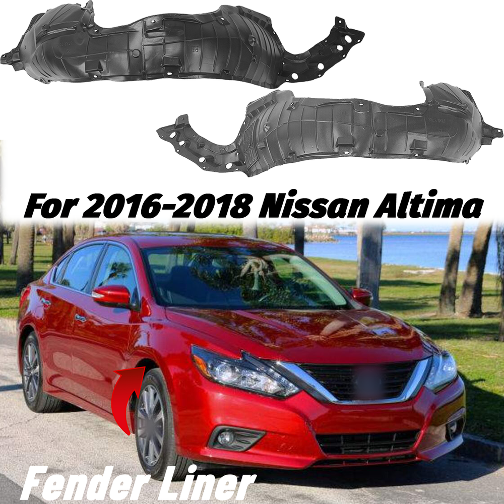 2016-2018 Nissan Altima Front Fender Liners Pair - Driver & Passenger Side
