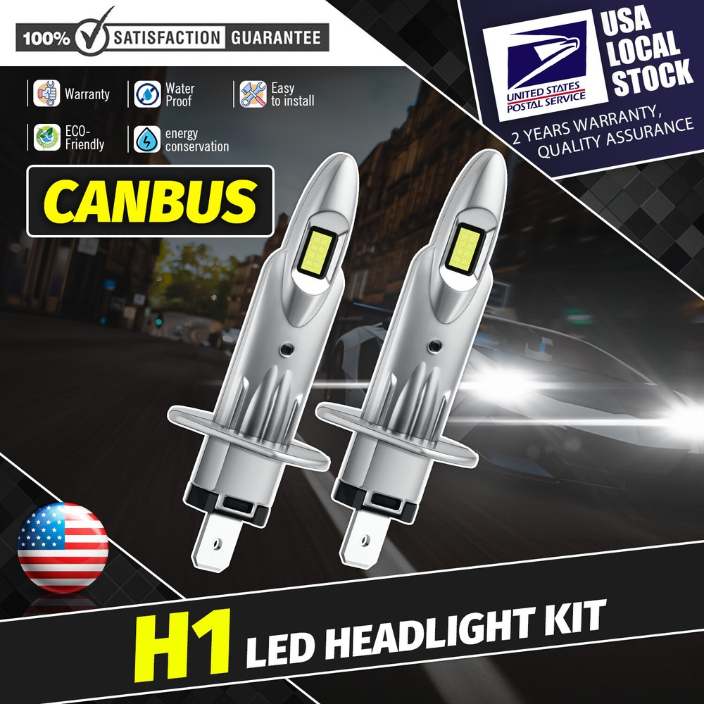 CANbus H1 LED Headlight Bulbs Conversion White Bright 6000K For 07-12 Kia Rondo
