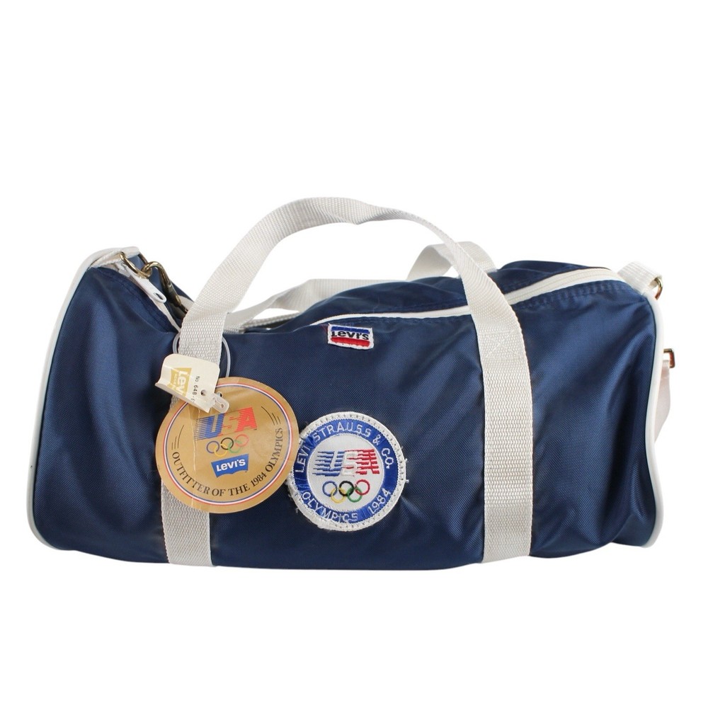 Vintage Levi’s 1984 USA Olympics Duffle Bag Navy Red White Gym NWT