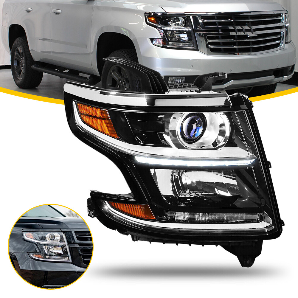 Fit 2015-20 Chevy Tahoe Suburban LED DRL Projector Headlight Lamp Passenger Side