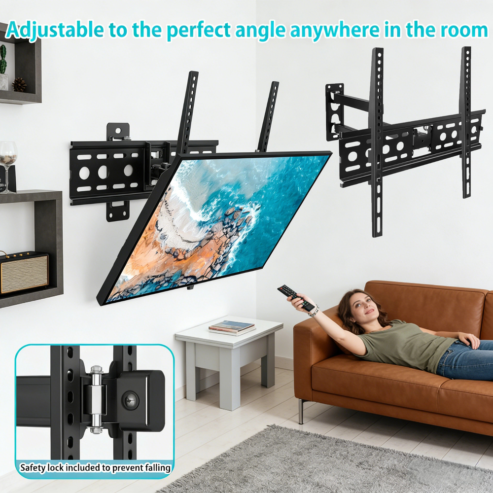 FULL MOTION LCD LED TV WALL MOUNT BRACKET SWIVEL TILT 26''32 40 42 43 47 50 55''