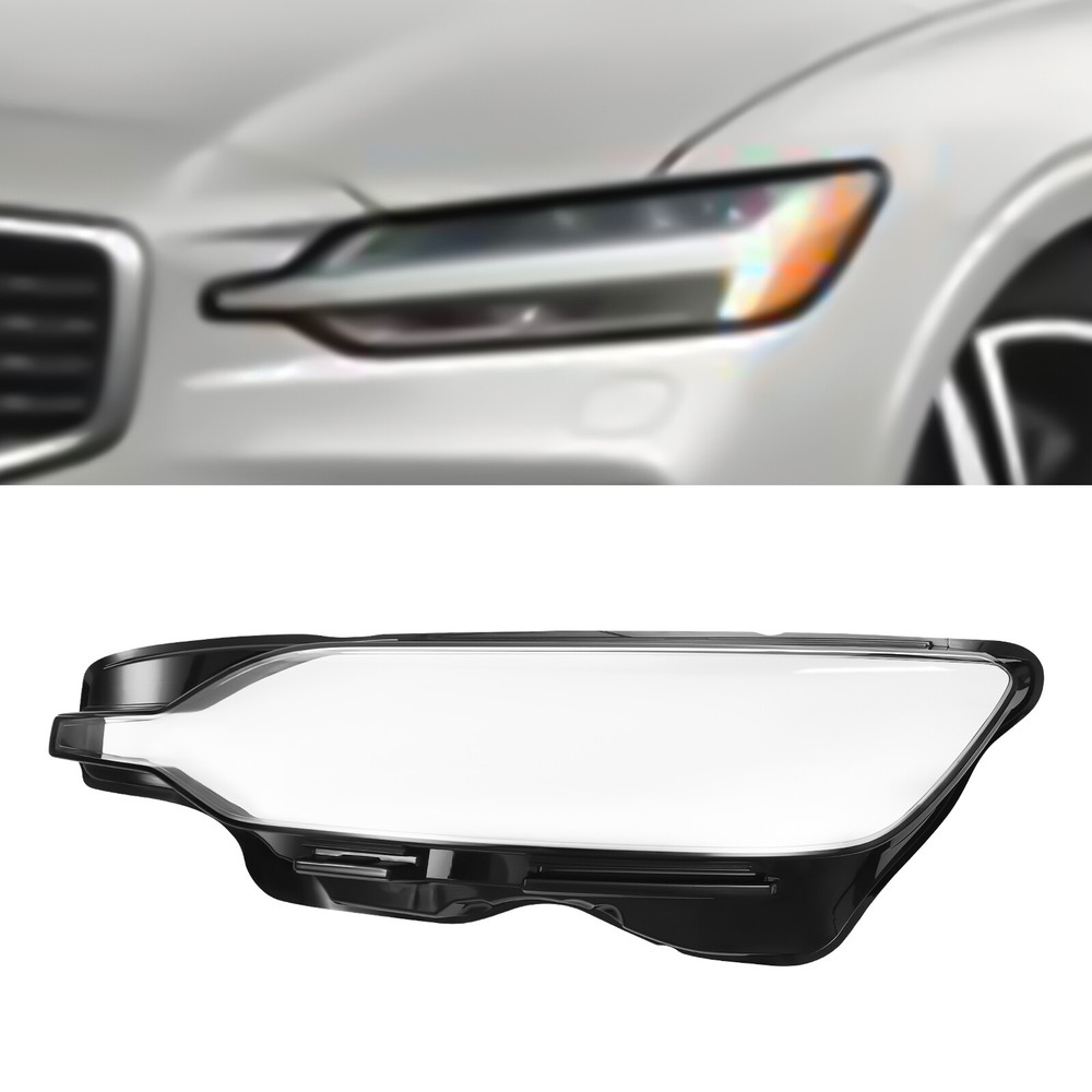 Volvo S60 2019-2024 Left Clear Headlight Lens Cover Replacement 1Pcs