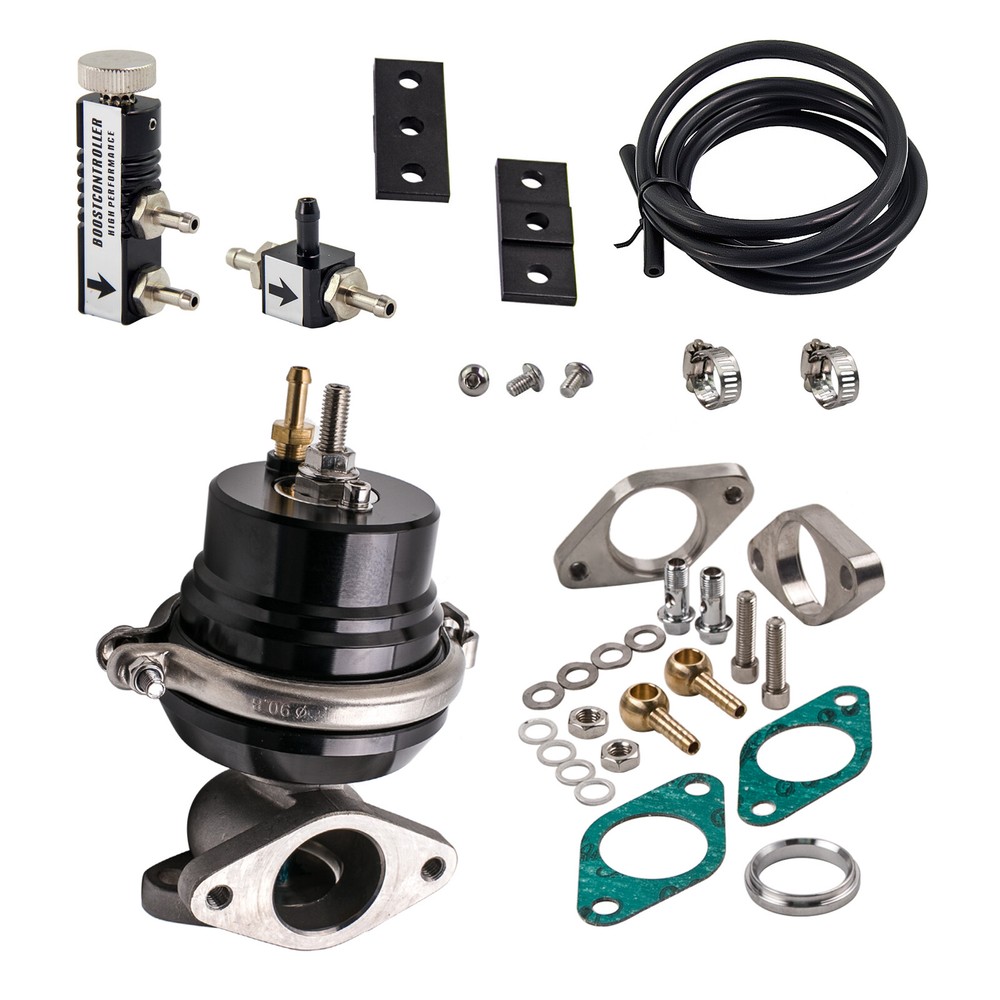 38mm Turbocharger External Wastegate w/ Boost Controller Kit 3-way Valve
