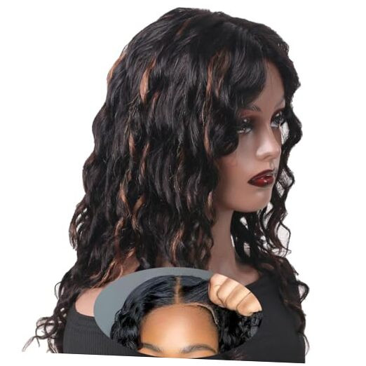 Ombre Body Wave Glueless Lace Front Wig Human Hair Wear and Go