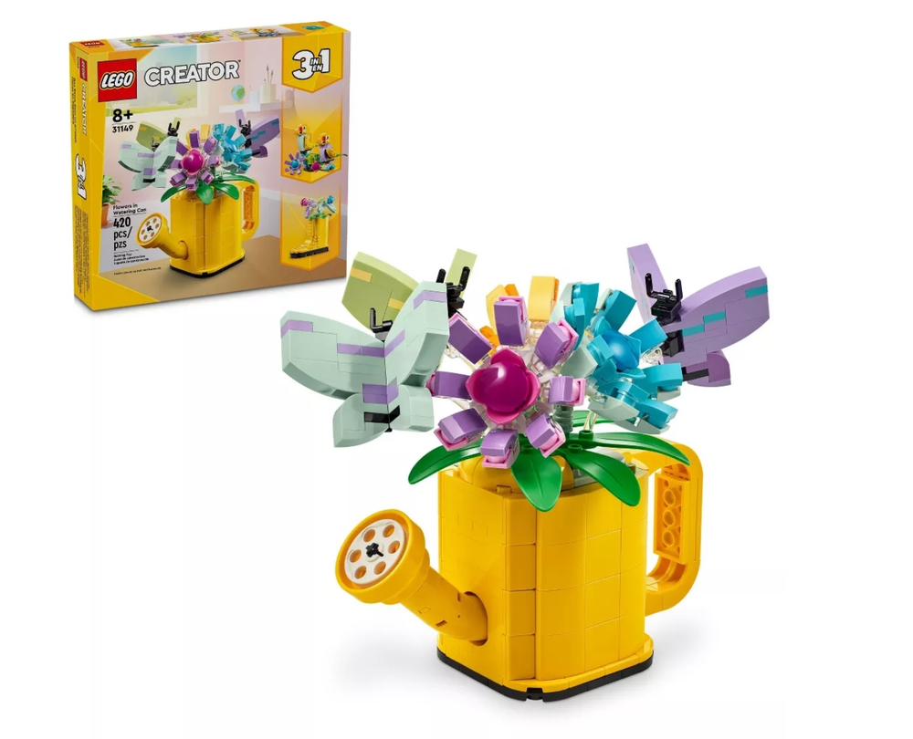 3-in-1 Flowers in Watering Can Building Set 31149 by Creator