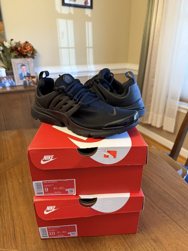 Nike Air Presto Triple Black Sneakers CT3550-003 New