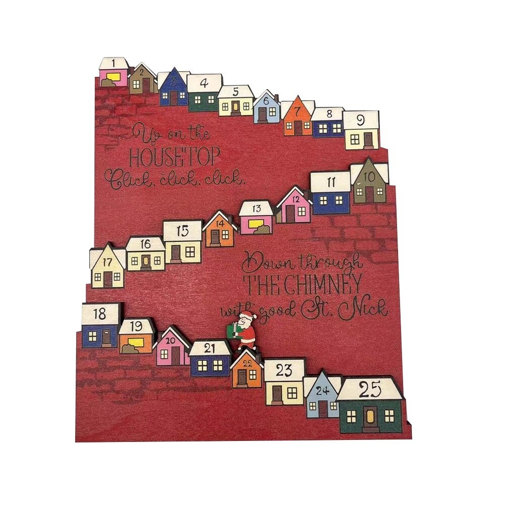 Countdown Arrival Calendar  Wooden Calendar Ornaments2964
