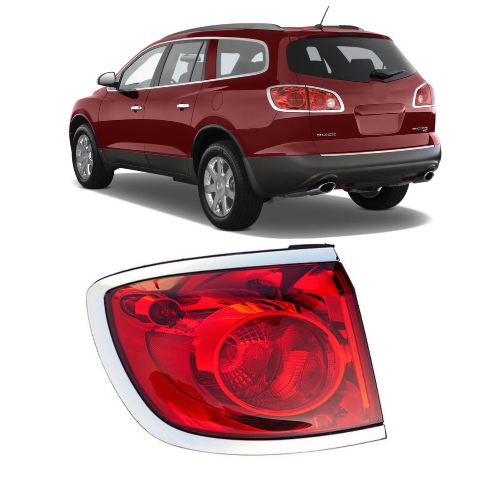 For 2008-2012 Buick Enclave Halogen Tail Light Outer w/Bulb Dirver Left 25954941