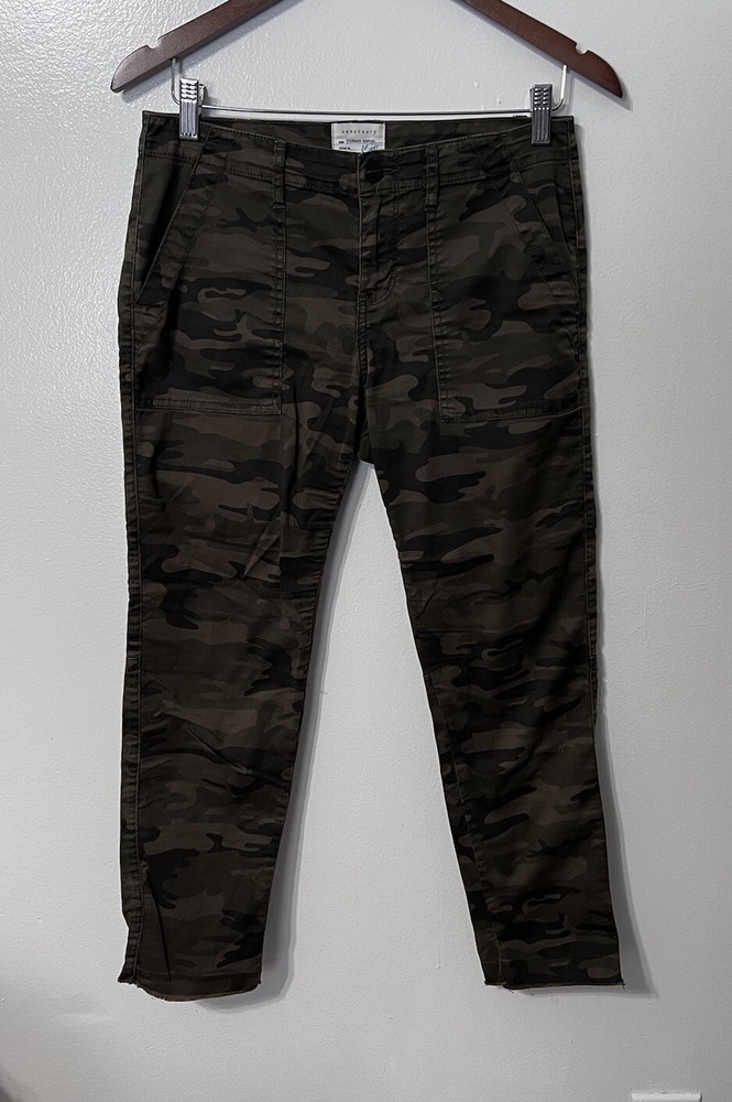 Women's Sanctuary Camo Ankle Pants Size 26 Stretch Utility Grunge Skater Style