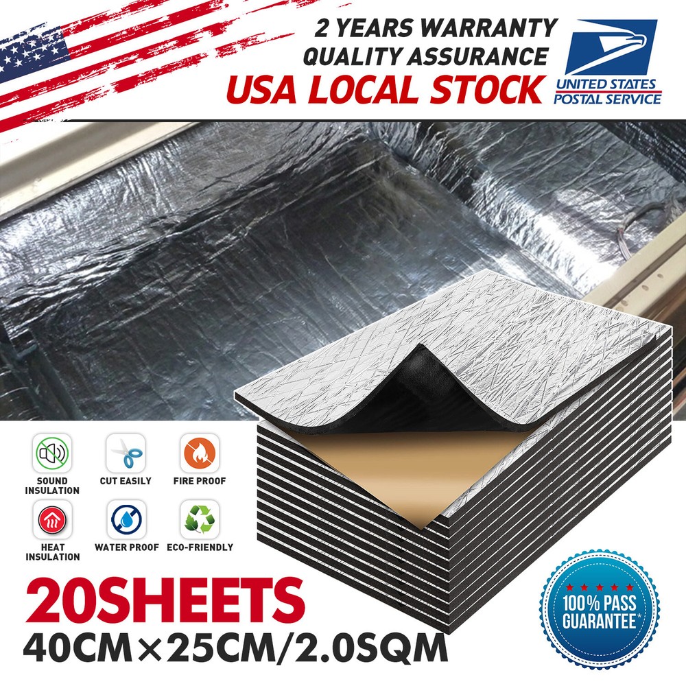 Durable Camper Car Floor Self-adhesive Heat Shield Insulation Noise Reduce Mat